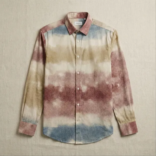 Multicolor_Pure_Cotton_Tie-Dye_Long_Sleeve_Casual_Gradient_Design_Shirt_For_Men