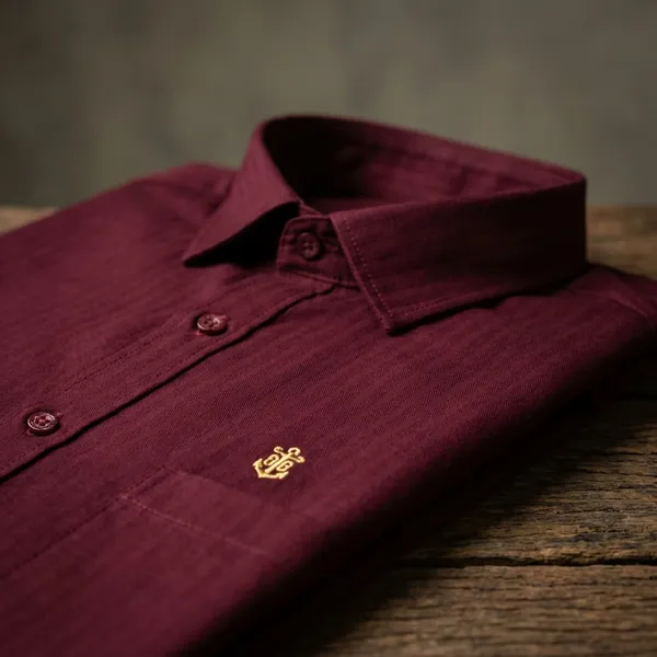 Maroon_Pure_Cotton_Full_Sleeve_Formal_Shirt_For_Men