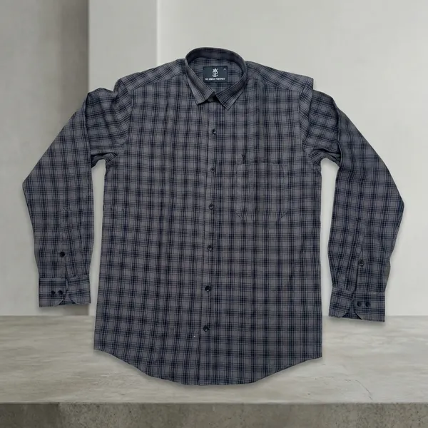 Black_Pure_Cotton_Checked_Full_Sleeve_Casual_Shirt_For_Men