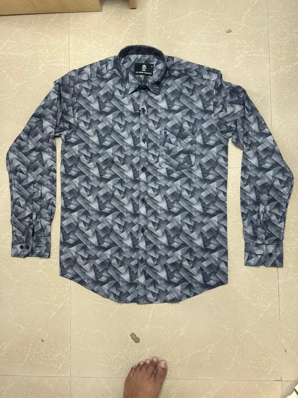 Black_Pure_Cotton_Geometric_Printed_Full_Sleeve_Formal_Shirt_For_Men