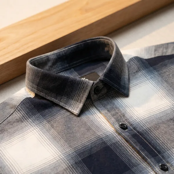 Multicolor_Pure_Cotton_Checkered_Long_Sleeve_Casual_Shirt_For_Men