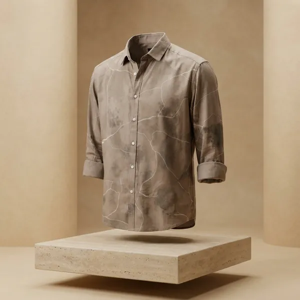 Light_Brown_Pure_Cotton_Abstract_Print_Casual_Shirt_For_Men