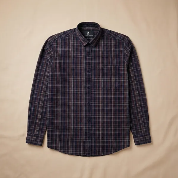 Multicolor_Pure_Cotton_Checkered_Full_Sleeve_Casual_Shirt_For_Men