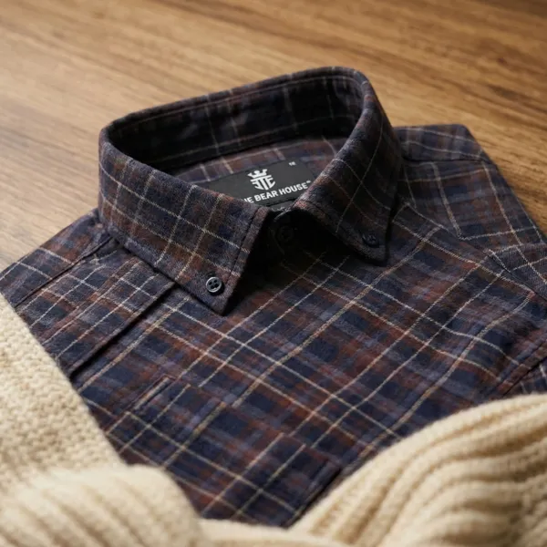 Multicolor_Pure_Cotton_Checkered_Full_Sleeve_Casual_Shirt_For_Men
