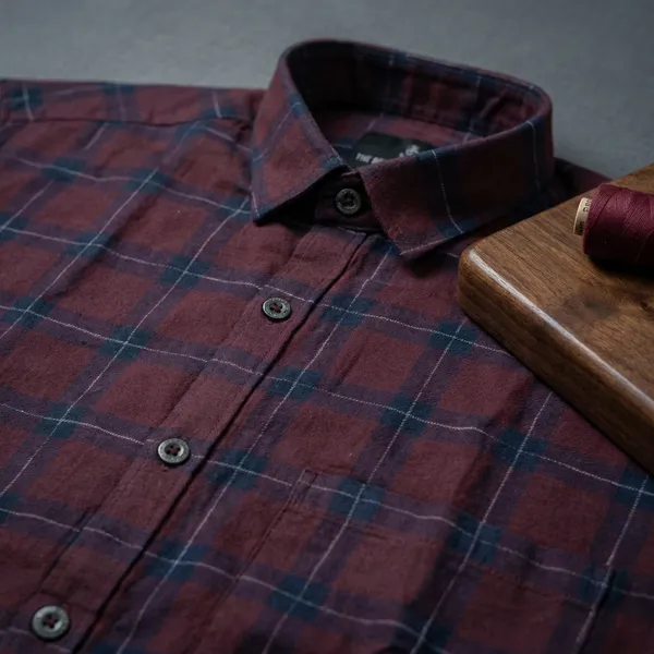Multicolor_Pure_Cotton_Checkered_Full_Sleeve_Formal_Plaid_Pattern_Shirt_For_Men