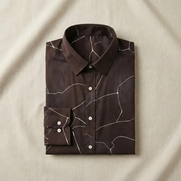 Dark_Brown_Pure_Cotton_Abstract_Print_Casual_Shirt_For_Men