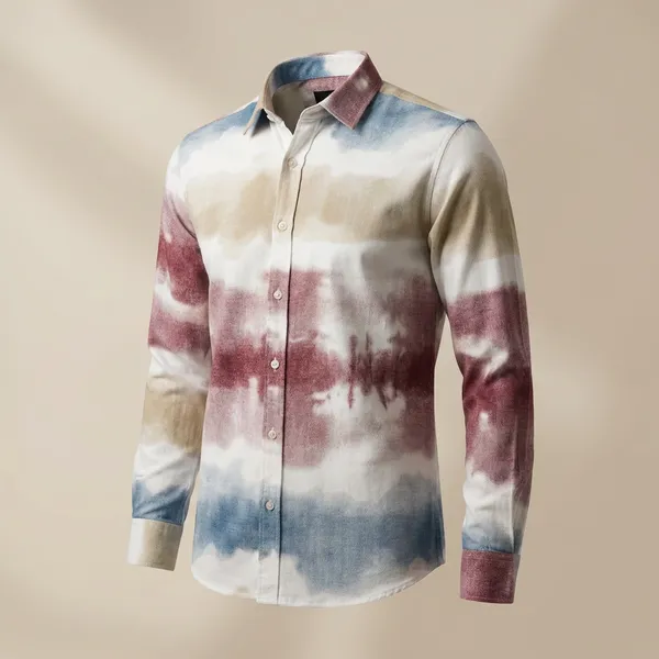 Multicolor_Pure_Cotton_Tie-Dye_Full_Sleeve_Casual_Shirt_For_Men