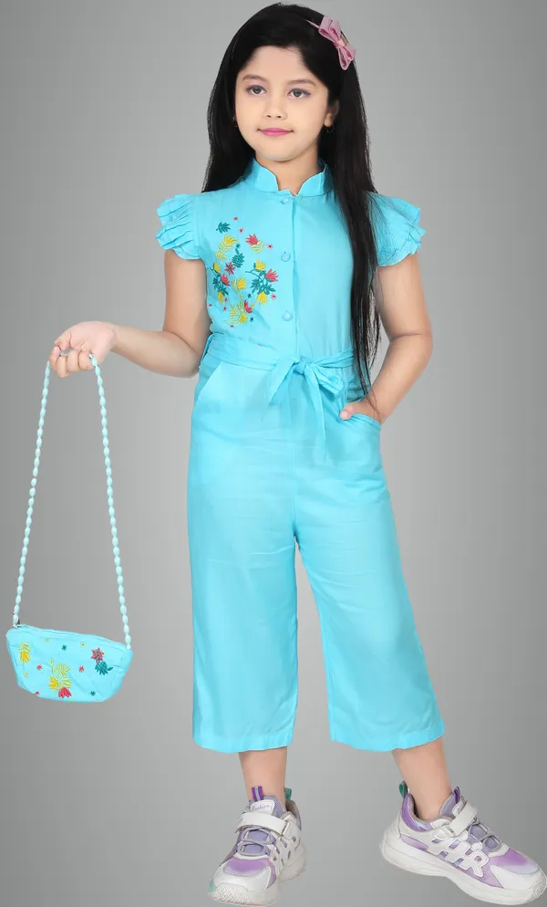 Aqua_Blue_Rayon_Embroidered_Regular_Jumpsuit_For_Girls