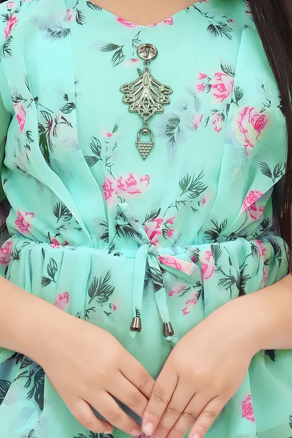 Aquablue_Chiffon_Printed_Top_And_Pant_Set_For_Girls