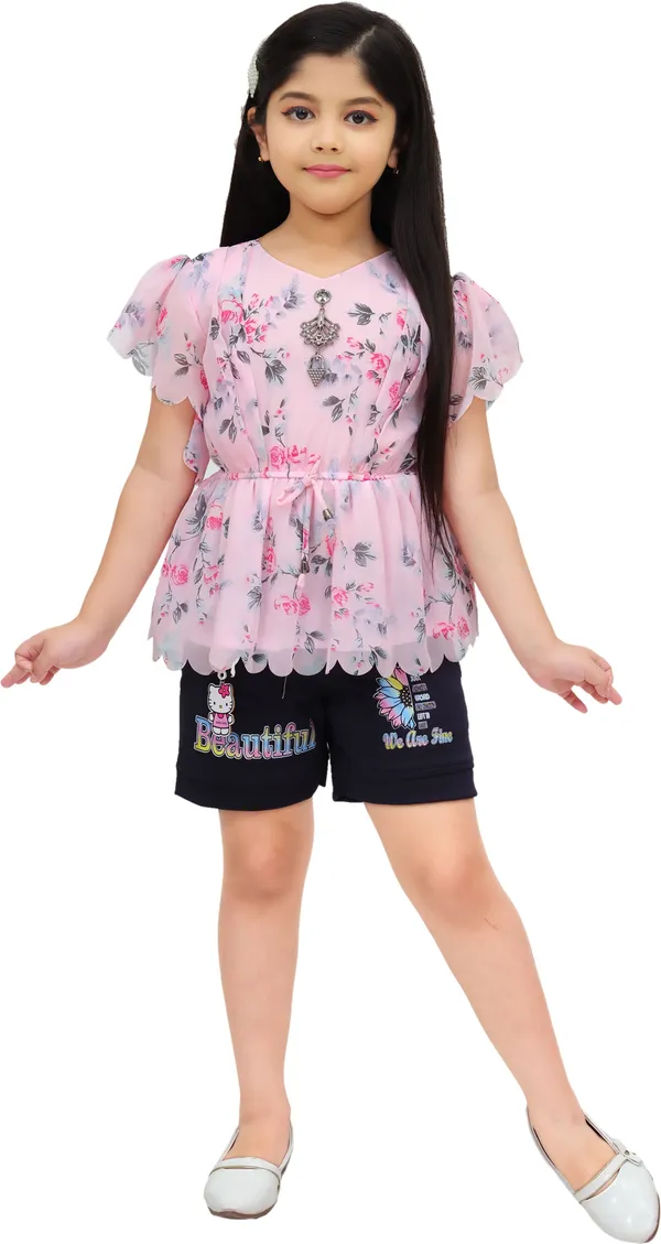 Pink_Chiffon_Printed_Top_And_Pant_Set_For_Girls