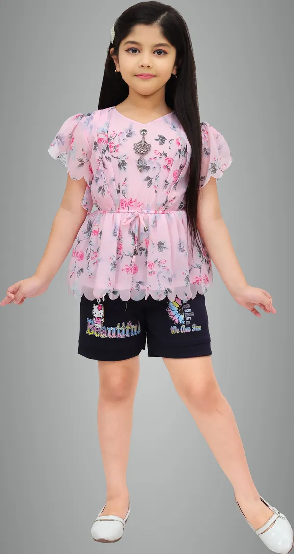 Pink_Chiffon_Printed_Top_And_Pant_Set_For_Girls