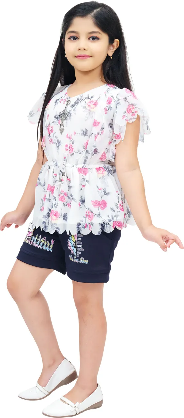 White_Chiffon_Printed_Top_And_Pant_Set_For_Girls