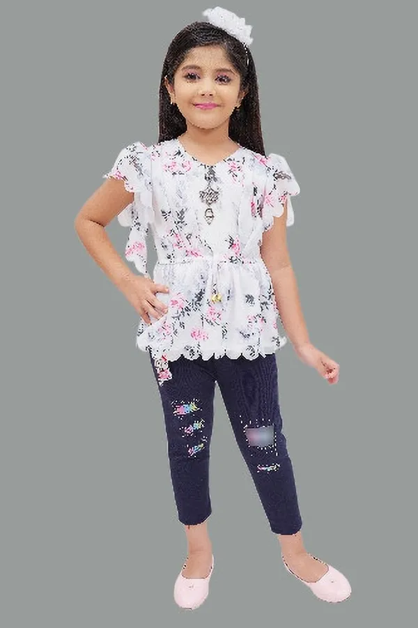White_Chiffon_Printed_Top_For_Girls