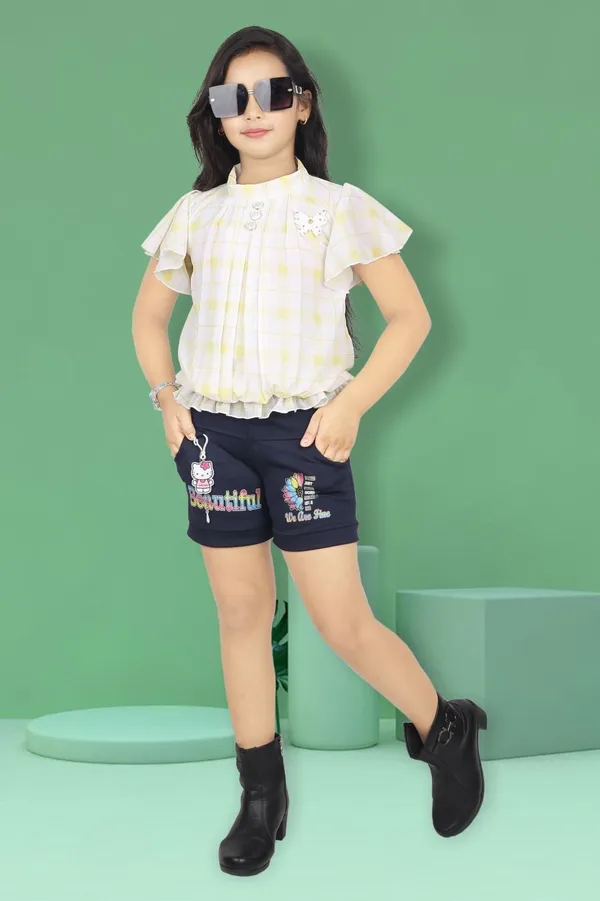 Lemon_Cotton_Blend_Printed_Shorts_For_Girls