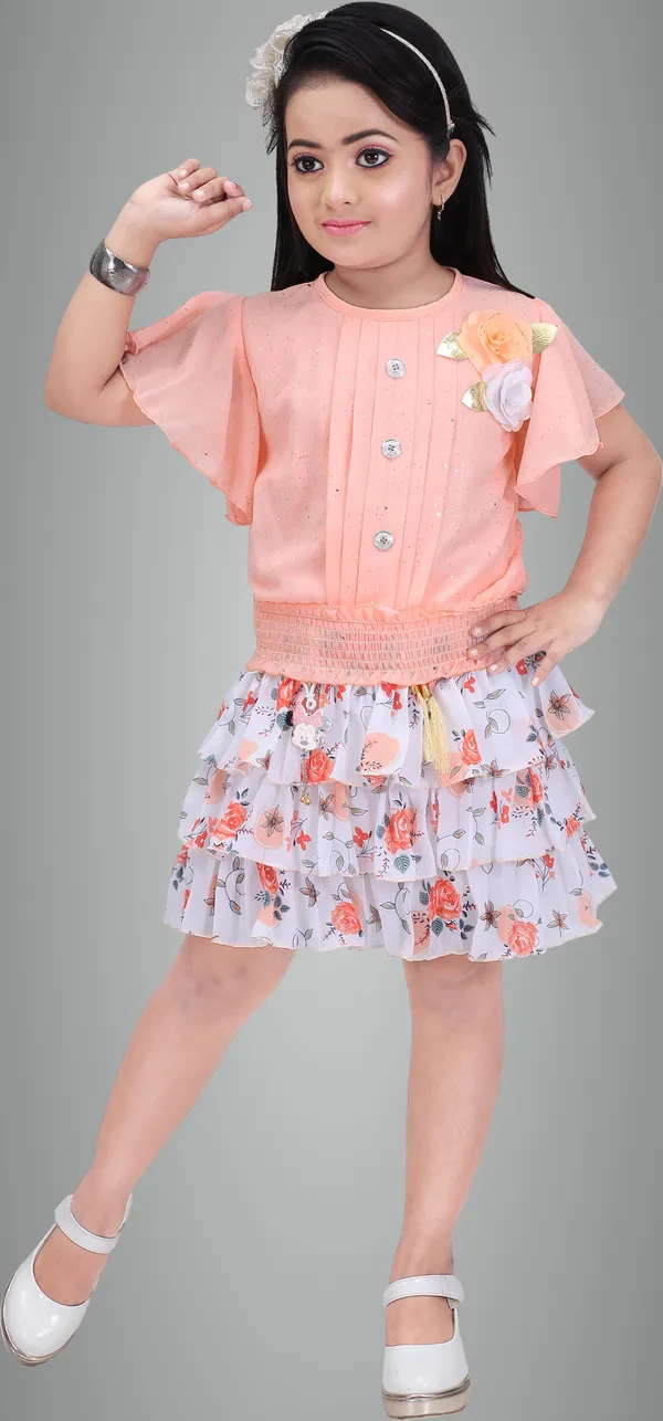 Peach_Chiffon_Self_Design_Skirt_For_Baby_Girls