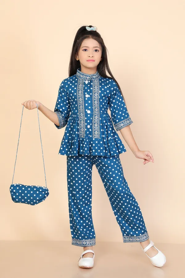 Blue_Cotton_Printed_Pyjama_For_Girls