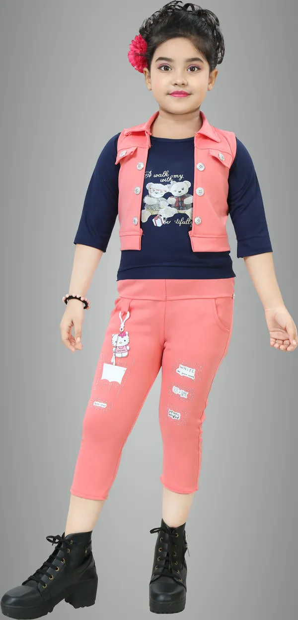Peach_Cotton_Blend_Self_Design_Jacket_For_Girls