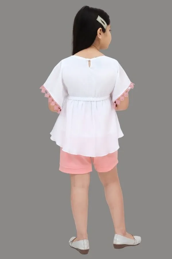 Pink_Chiffon_Printed_Top_And_Short_Pant_For_Girls