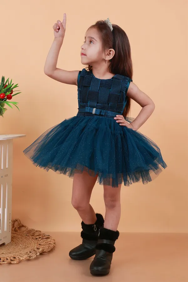 Blue_Net_Embellished_Fit_And_Flare_Dress_For_Girls