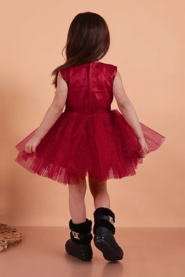 Maroon_Net_Embellished_Fit_And_Flare_Dress_For_Girls