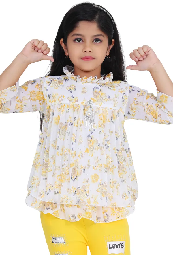 Lemon_Chiffon_Printed_Top_For_Girls