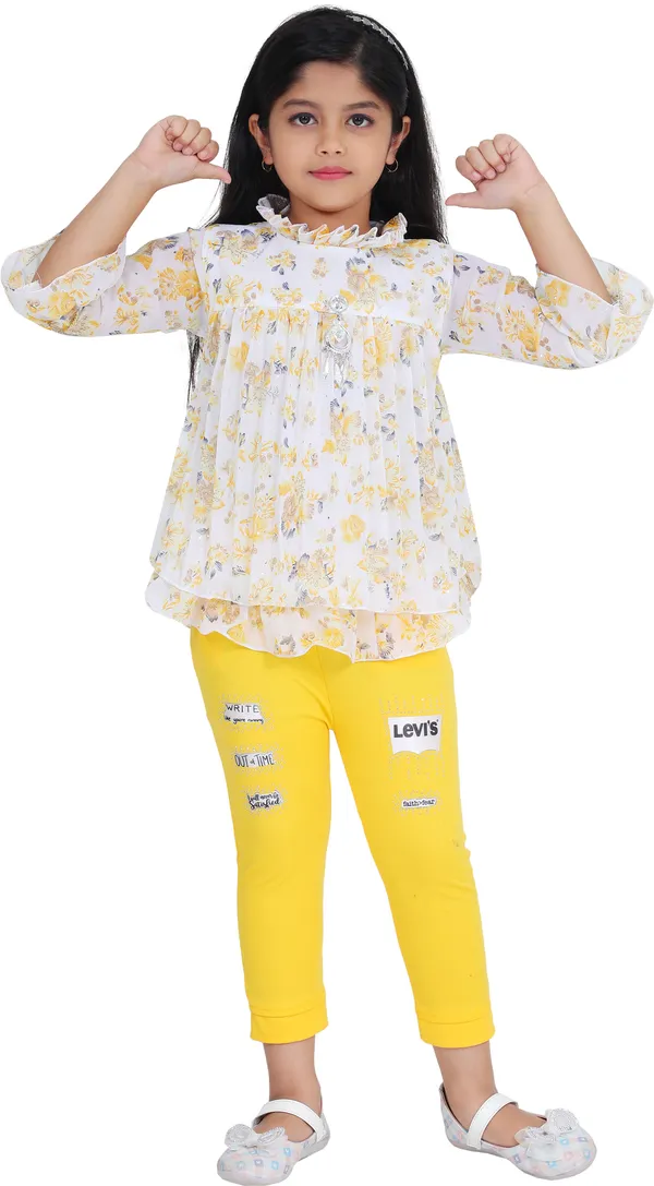 Lemon_Chiffon_Printed_Top_For_Girls