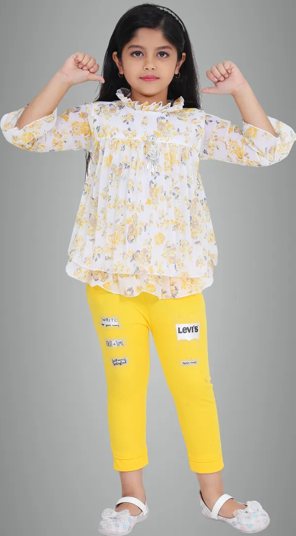 Lemon_Chiffon_Printed_Top_For_Girls