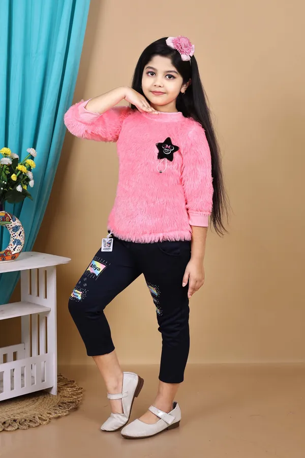 Pink_Fur_Self_Design_Pant_For_Girls