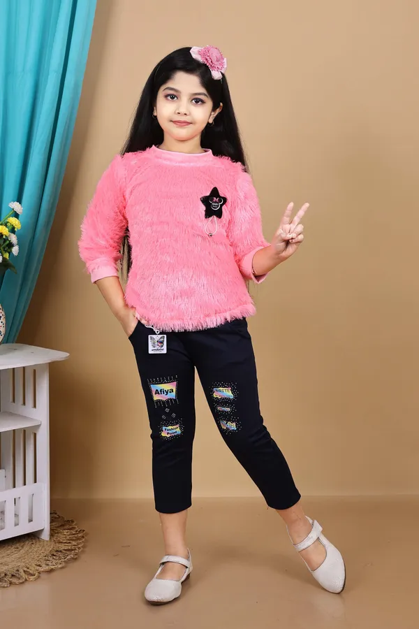 Pink_Fur_Self_Design_Pant_For_Girls