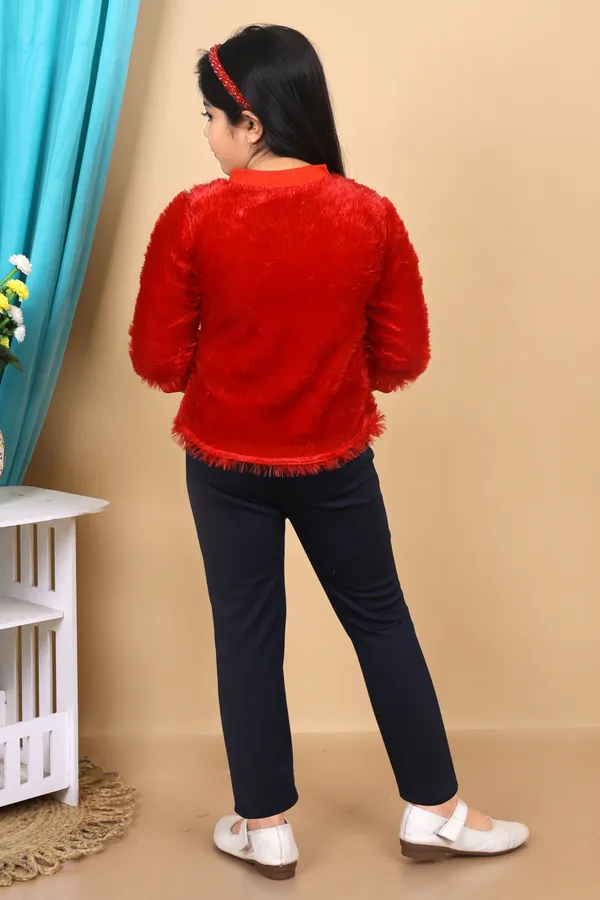 Red_Fur_Self_Design_Pant_For_Girls