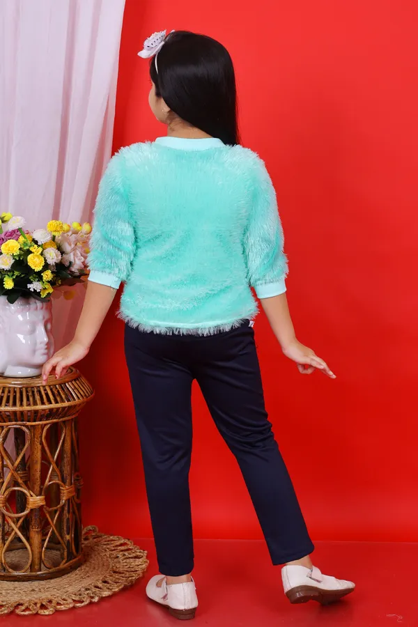 Seagreen_Fur_Self_Design_Pant_For_Girls