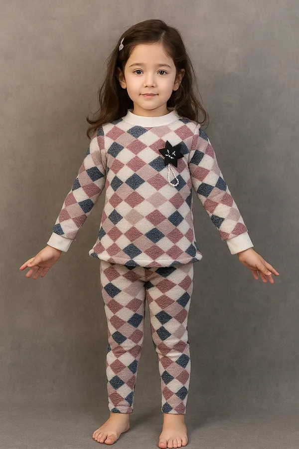 Multicolor_Fur_Checkered_Winter_Set_For_Girls