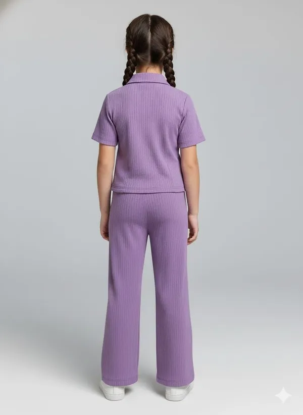 Purple_Cotton_Blend_Solid_Self_Design_Pant_Set_For_Girls