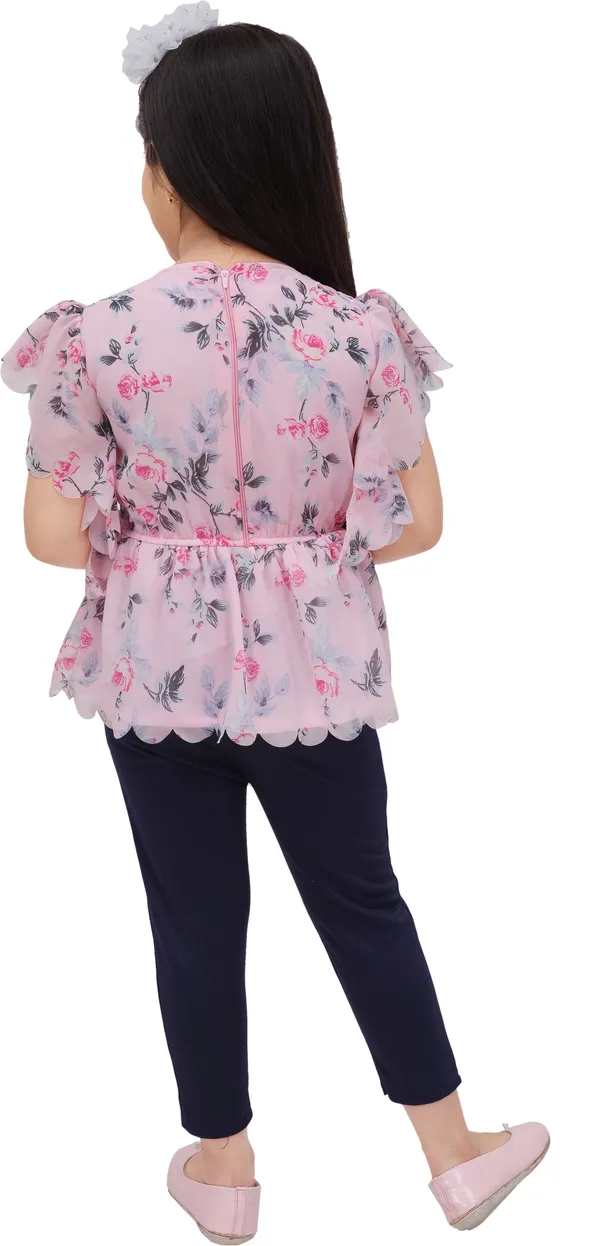 Peach_Chiffon_Printed_Top_For_Girls