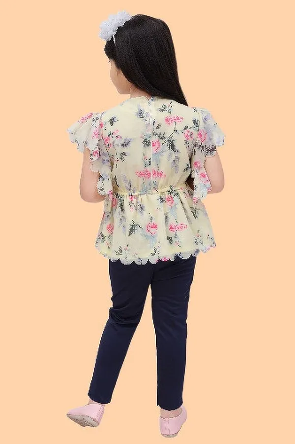 Lemon_Chiffon_Floral_Print_Tunic_For_Girls