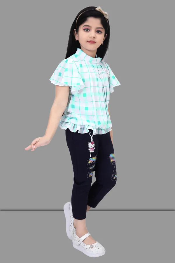 Sea_Green_Chiffon_Printed_Tunic_For_Girls