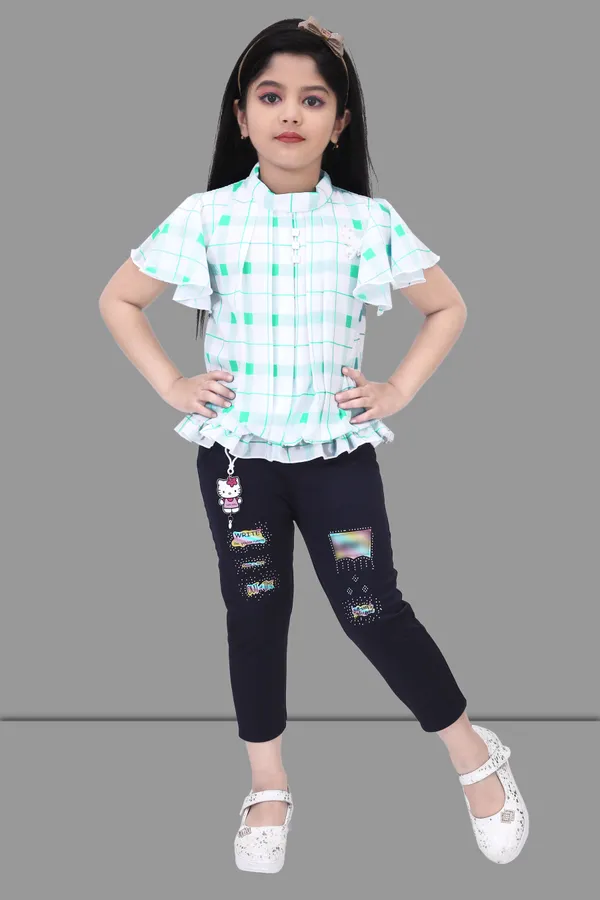 Sea_Green_Chiffon_Printed_Tunic_For_Girls