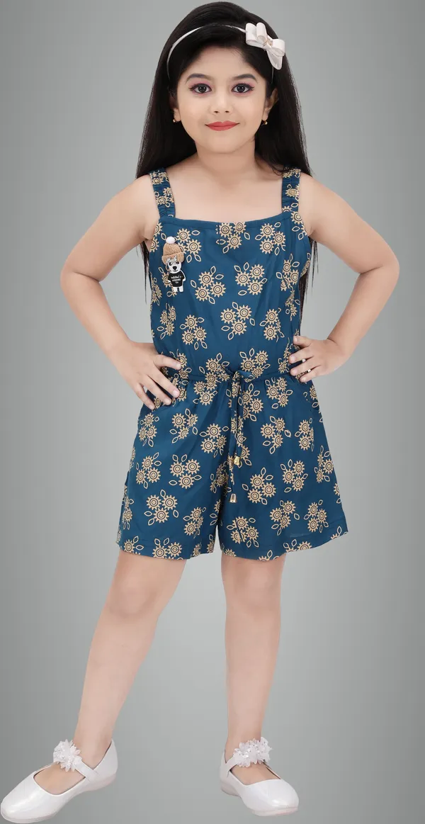 Kerosin_Blue_Rayon_Floral_Print_Regular_Jumpsuit_For_Girls