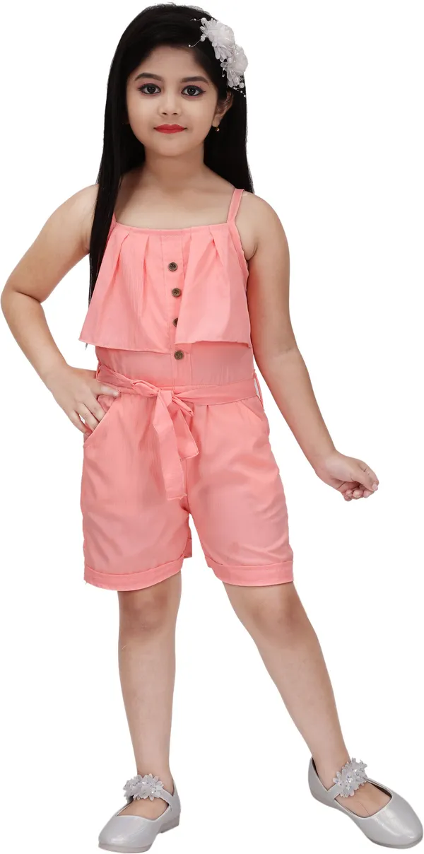 Peach_Cotton_Blend_Solid_Regular_Jumpsuit_For_Girls