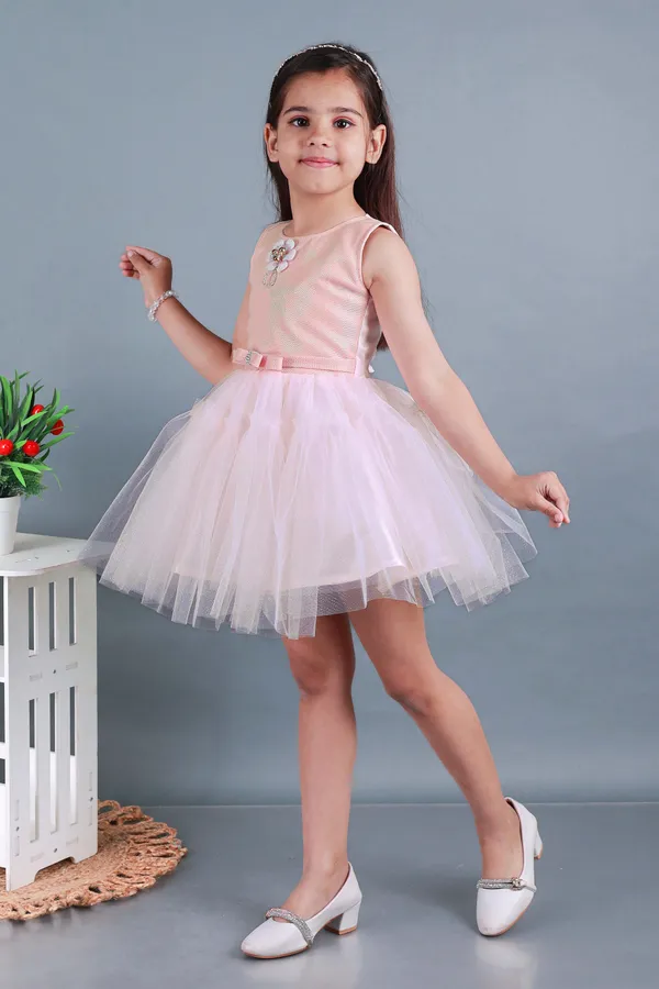 Peach_Net_Embellished_Fit_And_Flare_Dress_For_Girls