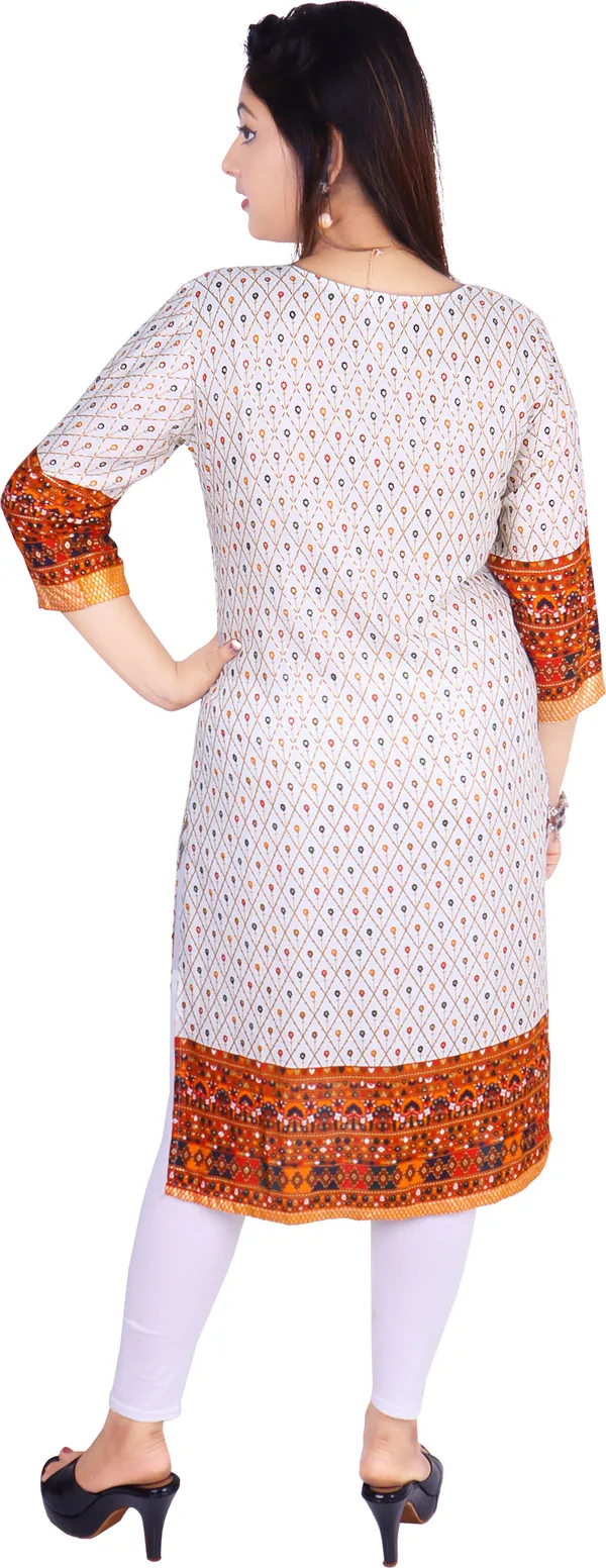 Mustard_Cotton_Rayon_Embroidered_Kurta_For_Women