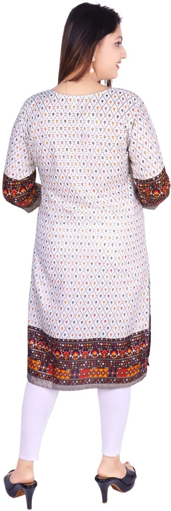Orange_Cotton_Rayon_Embroidered_Kurta_For_Women