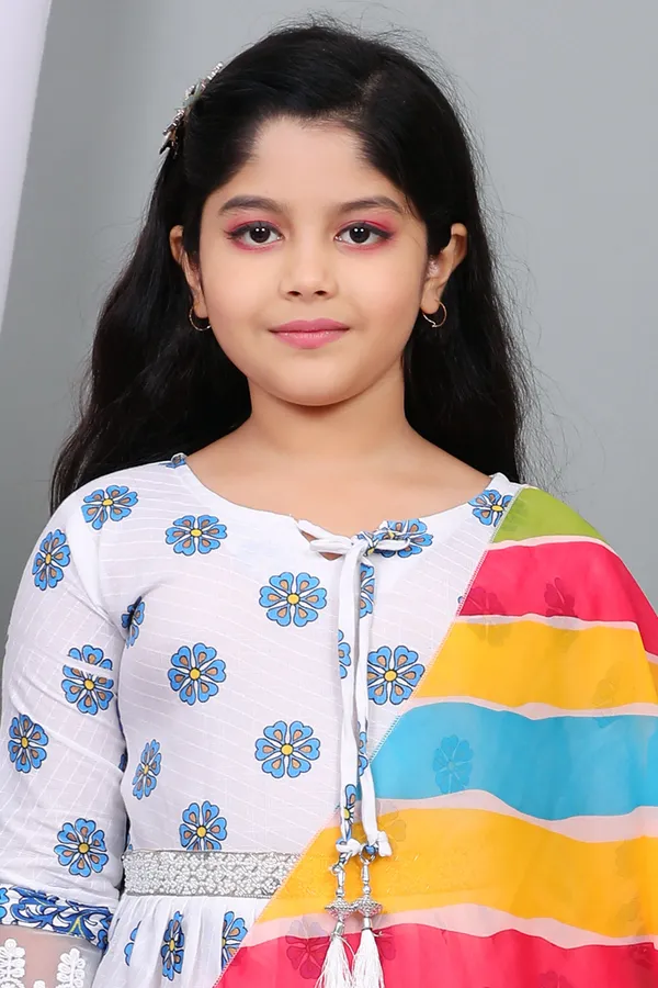 Aqua_Blue_Pure_Cotton_Floral_Print_Kurta_Pyjama_And_Dupatta_Set_For_Girls