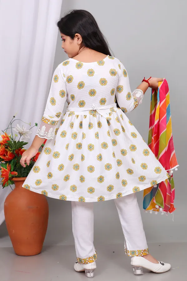 Lemon_Pure_Cotton_Printed_Kurta_Pyjama_And_Dupatta_Set_For_Girls
