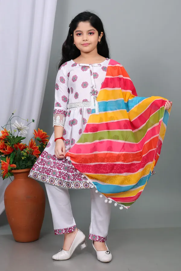 Rani_Pure_Cotton_Printed_Kurta_Pyjama_And_Dupatta_Set_For_Girls