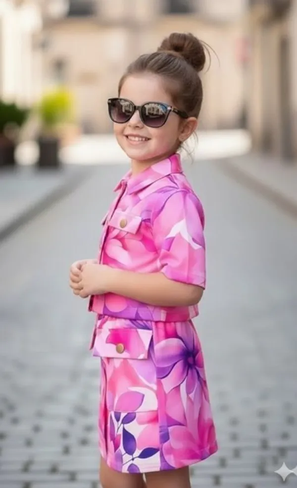 Pink_Cotton_Blend_Floral_Print_Top_For_Girls
