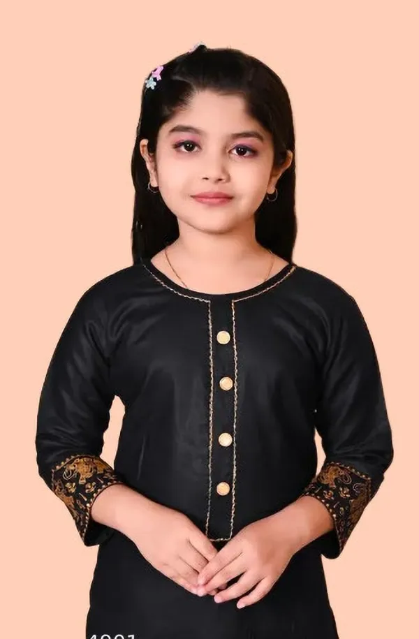 Black_Rayon_Printed_Kurta_Pyjama_And_Dupatta_Set_For_Girls
