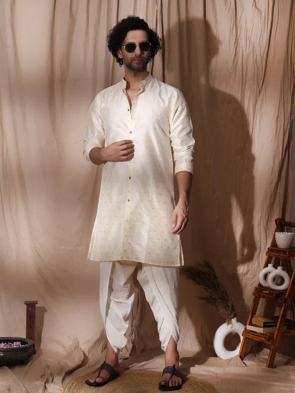 White_Silk_Full_Sleeve_Silk_Kurta_For_Men