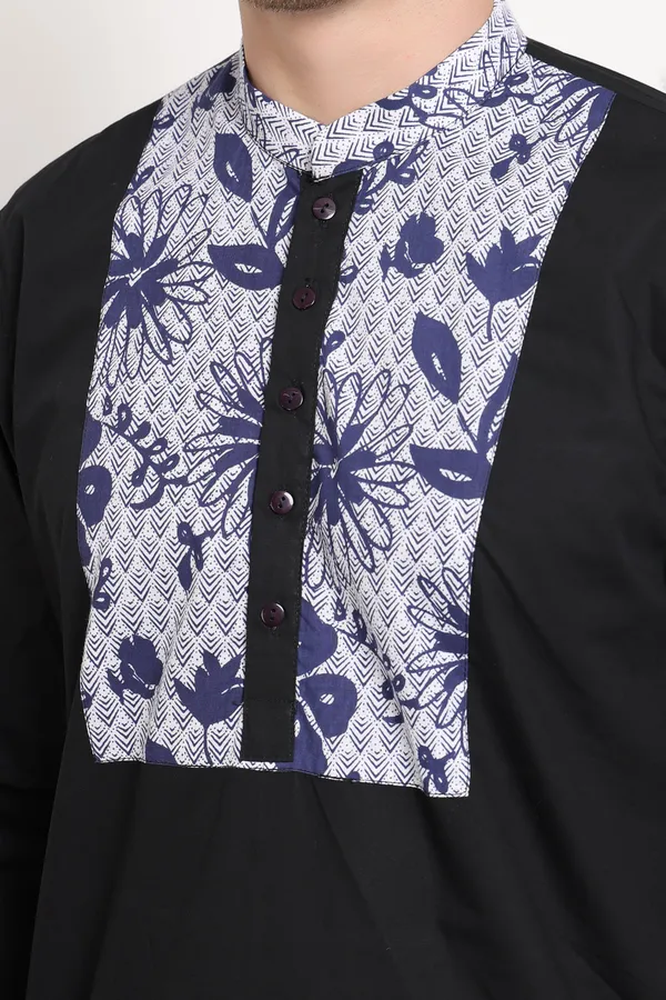 Black_Silk_Blend_Regal_Kurta_Floral_Elegance_Edition_For_Men