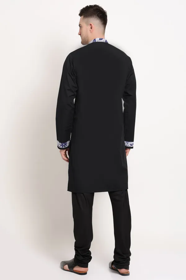 Black_Silk_Blend_Regal_Kurta_Floral_Elegance_Edition_For_Men